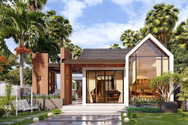Thiết kế nhà vườn 1 tầng đẹp